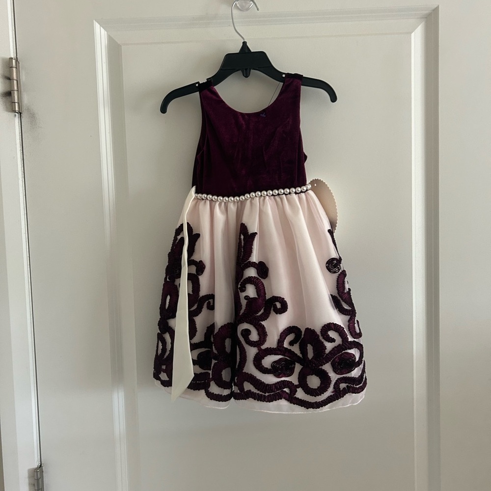American Princess Red and Pink Halter Fit and Flare Dress